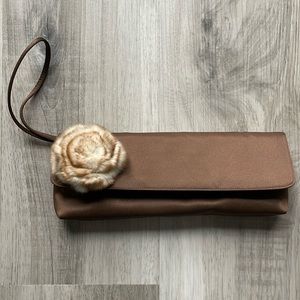 Brown evening bag